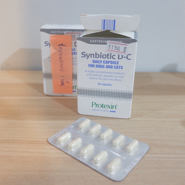 Synbiotic D-C อาหารเสริมจุลินทรีย์เข้มข้น สำหรับสุนัขและแมว ป่วย/ท้องเสีย