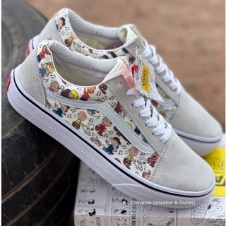 Old Skool x Peauts Snoopy โอลสคูลสนู้ปปี้ รองเท้าส์ รองเท้าผ้าใบ สินค้าพร้อมกล่องป้ายแท็ก