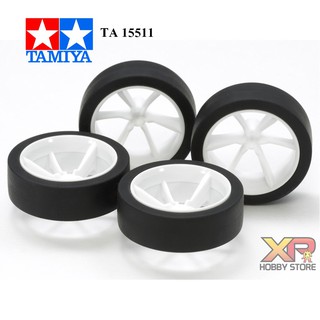 [Tamiya] 6-Spoke Wheels Large DiameterLow ProfileLg Dia LP Tires JR (TA 15511)