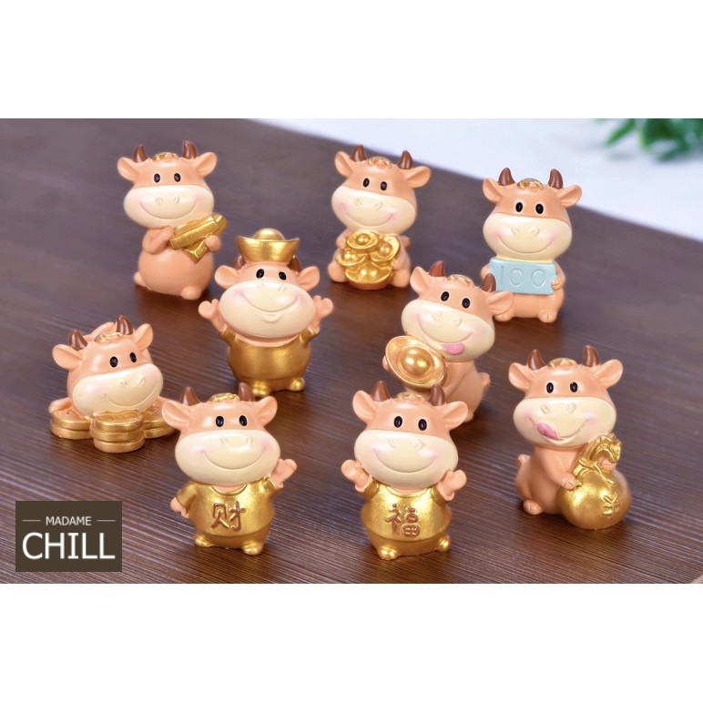 [MC926] ตุ๊กตุ่นจิ๋ว สวัสดีปีฉลู น้อง วัว ปังปุริเย่ 🐂 (1 ตัว ราคา 30 บาท)
