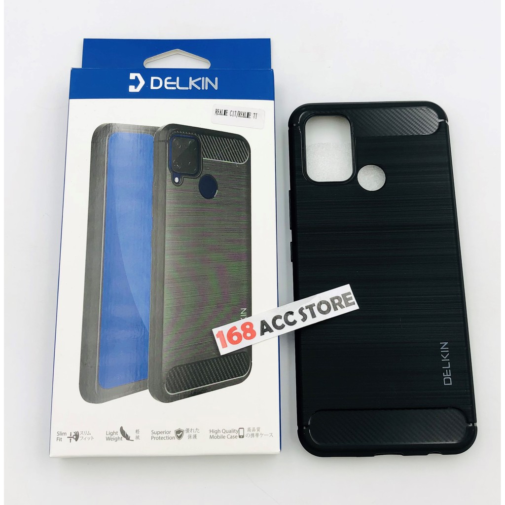 SILICONE REALME 7i DELKIN CARBON / SOFT CASE REALME C17 DELKIN CARBON