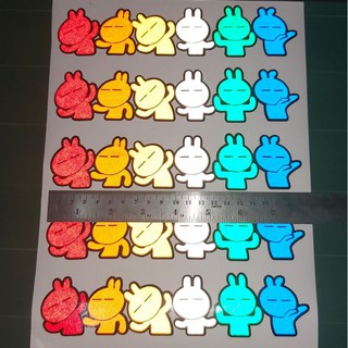 สติ๊กเกอร์ ตัวการ์ตูน น่ารัก  สะท้อนแสง