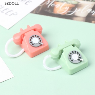 [cxSZDOLL]  1: 12 Dollhouse SimulatedMini Retro Telephones Furniture Decor for Doll House  DOM