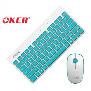 Oker Keyboard+Mouse Wireless K1800 ชุดคีย์บอร์ด +เมาส์ไร้สาย