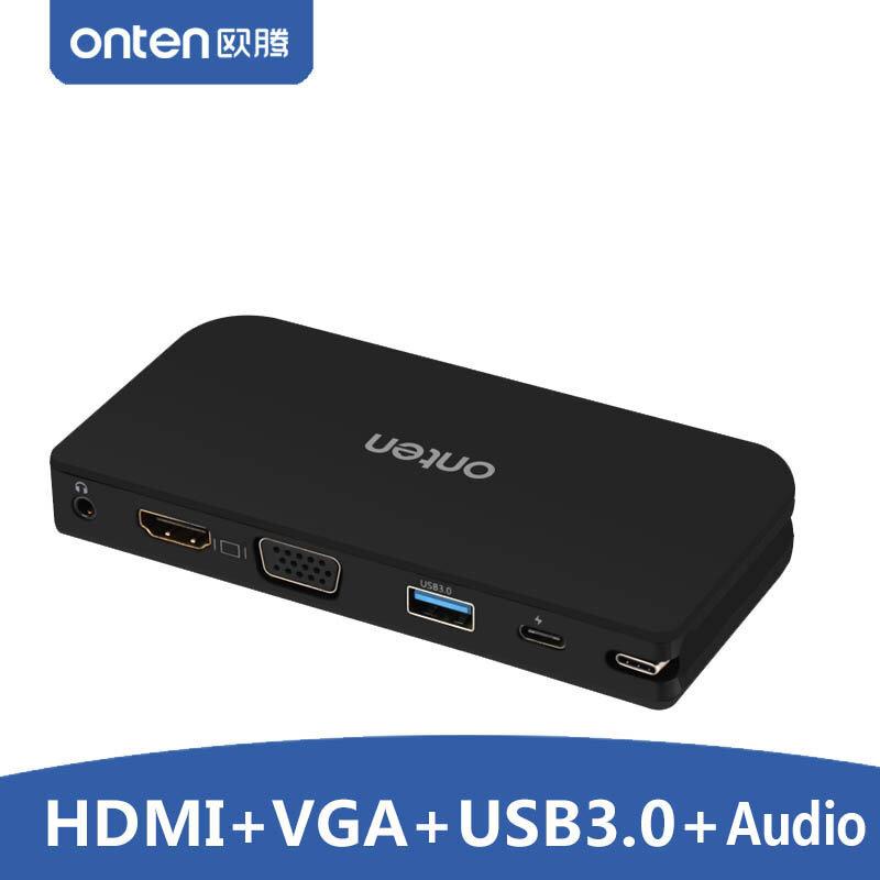 ONTEN Type-C to VGA/HDMI+USB3.0+PD