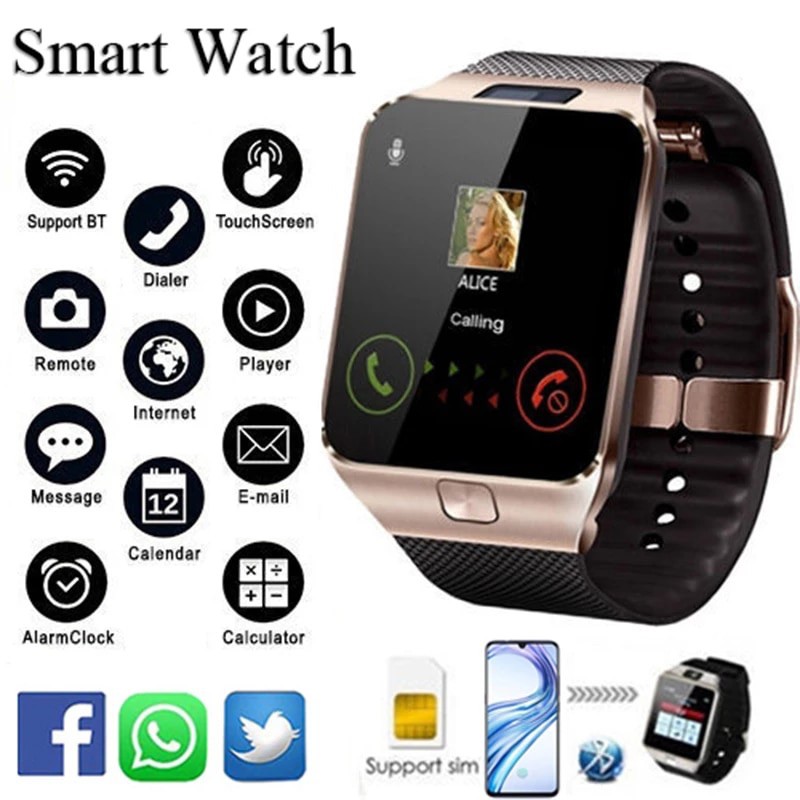 Smart Watch Phone รุ่น DZ09 นาฬิกาบูลทูธ ใส่ซิมได้ Bluetooth Smart Watch SIM Card Camera