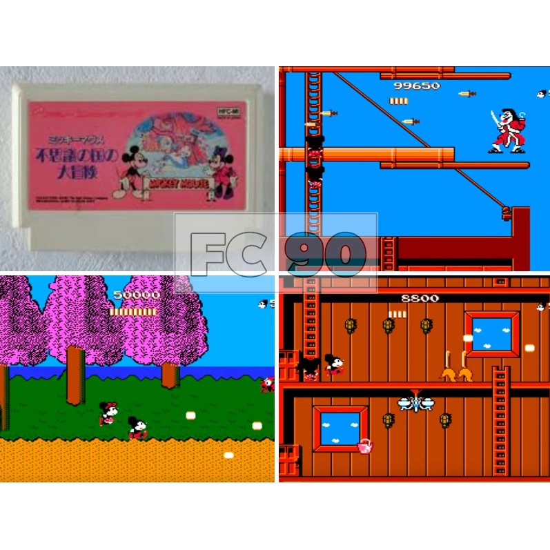 เกมมิกกี้เมาส์ผจญภัย Mickey Mousecapade[FC]    ตลับแท้ มือสอง ญี่ปุ่น สภาพดี ไม่มีกล่อง สำหรับฟามิคอ FAMICOM