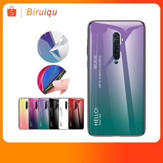 เคสโทรศัพท์มือถือแบบไล่โทนสีสําหรับ Oppo Reno 2 Reno 2 F Reno 2fนาฬิกาข้อมือแฟชั่นสไตล์เกาหลีสำหรับ