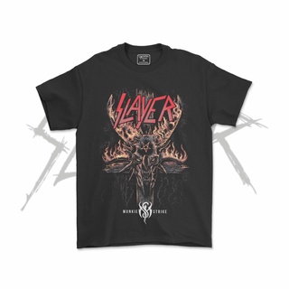 คอลูกเรือเสื้อยืดคอกลมเสื้อเชิ้ต ลายวง Slayer สีดํา สําหรับผู้ชาย และผู้หญิง V9ผ้าฝ้ายแท้