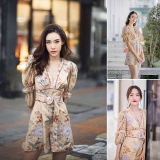 Jumpsuit พิมพ์ดอกไม้ สีสันสวยงาม น่ารัก ดูดีมีราคาสุดๆ