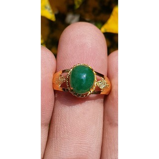 แหวนหยก 翡翠戒指 (Jadeite ring) ดิบ 2.19 กะรัต (Cts.) ไม่ผ่านการปรับปรุง (Type A) พม่า (Myanmar)