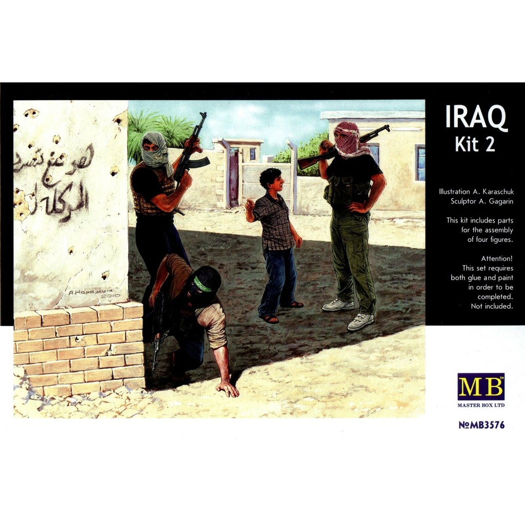ฟิกเกอร์โมเดล Master Box Model 1/35 MB3576 Iraq events. Kit #2, Insurgence