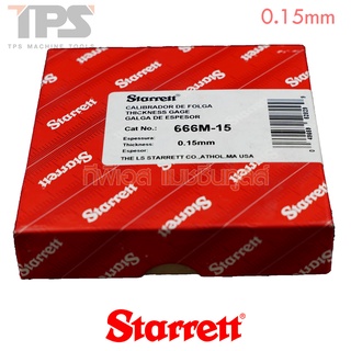 ฟิลเลอร์เกจแบบมิลลิเมตร ยาว 25 ฟุต หนา 0.15 มม. รุ่น 666M-15 STARRETT