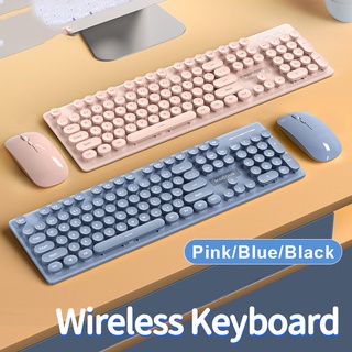 Wireless Keyboard and Mouse Combo 2.4G Full Size 104 Keys Gaming Keyboard and Portable Wireless Mouse for Gamer Windows