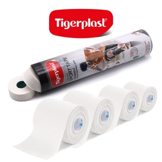 Tigerplast เทปผ้าพันยึดข้อต่อ สีขาว แบบฉีกเองได้ ไทเกอร์พล๊าส สปอร์ตเทป TIGERPLAST SPORT TAPE