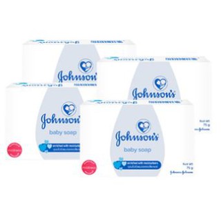 ราคาพิเศษ!! JOHNSON สบู่เด็ก จอห์นสัน สีขาว ขนาด 75g ยกแพ็ค 4ก้อน BABY SOAP สบู่และแชมพูอาบน้ำ