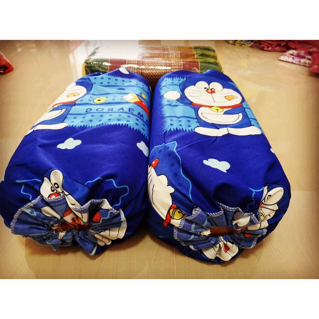 ปลอกหมอนขิดแบบผูกเชือก ลายโดเรม่อนแสตมป์ ผ้าCotton thumbnail 4