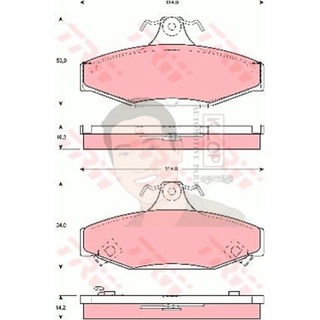 GDB3135 ผ้าเบรค-หลัง(TRW) (เนื้อผ้า COTEC) SSANGYONG MUSSO