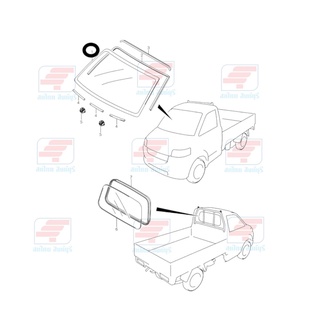 (รถยนต์) 84511-60K00-000 กระจกบังลมหน้า สำหรับรถยนต์ SUZUKI CARRY โฉมเก่า แท้ศูนย์