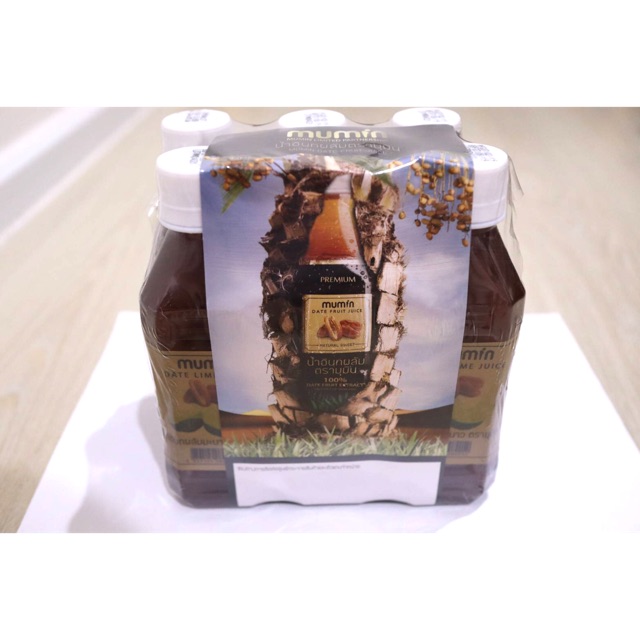 น้ำอินทผาลัม 100% รสมะนาว ตรามุมิน (mumin) (1 ลัง 24 ขวด)