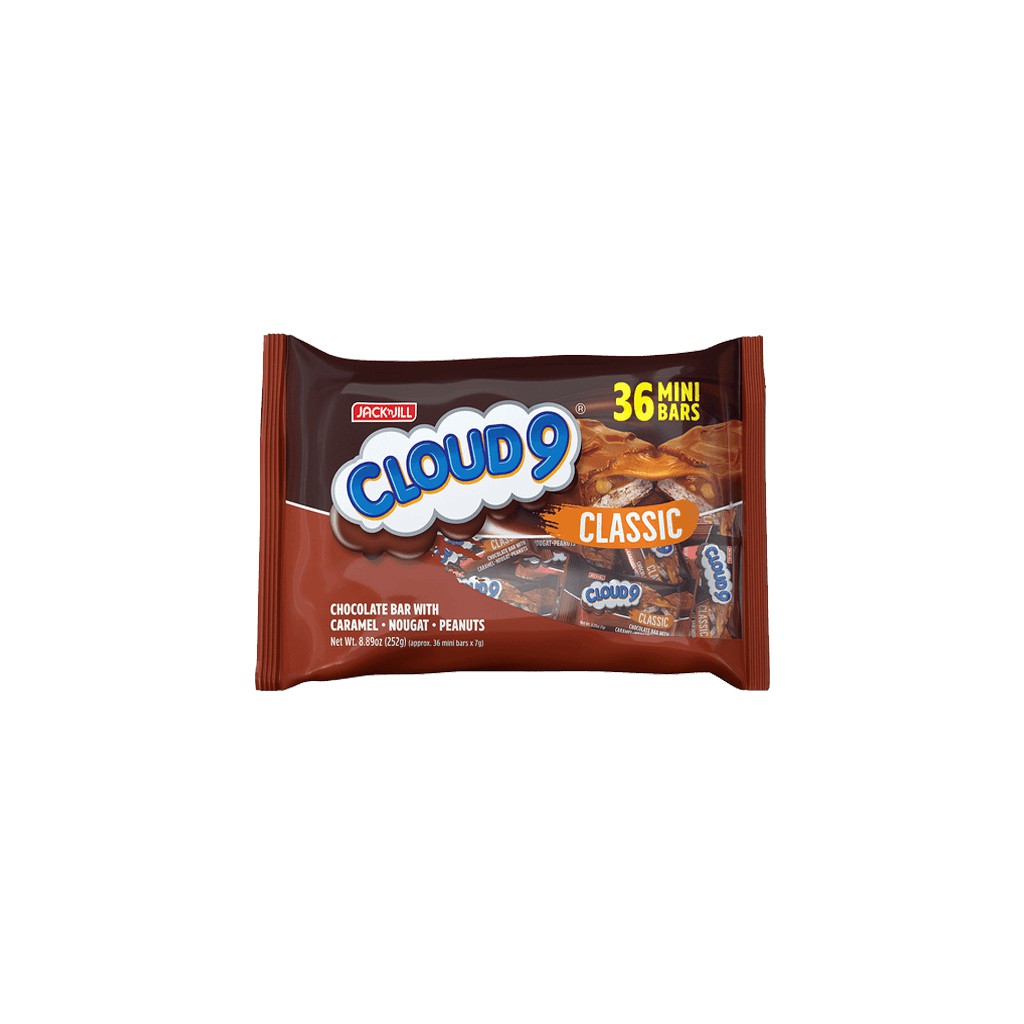 Jack'n Jill Cloud 9 Classic Chocolate Bar with Caramel,Naugat & Peanuts 36 mini bars x 7g