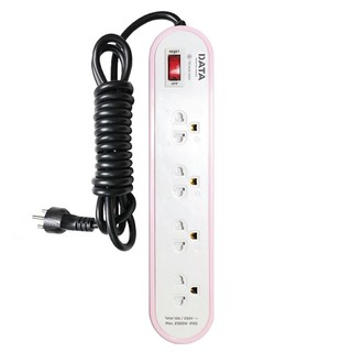 รางปลั๊กไฟ มอก. 4ช่อง 3เมตร. สีชมพู DATA AP4156TIS Power Strip 4 outlets 3 m. Pink DATA AP4156