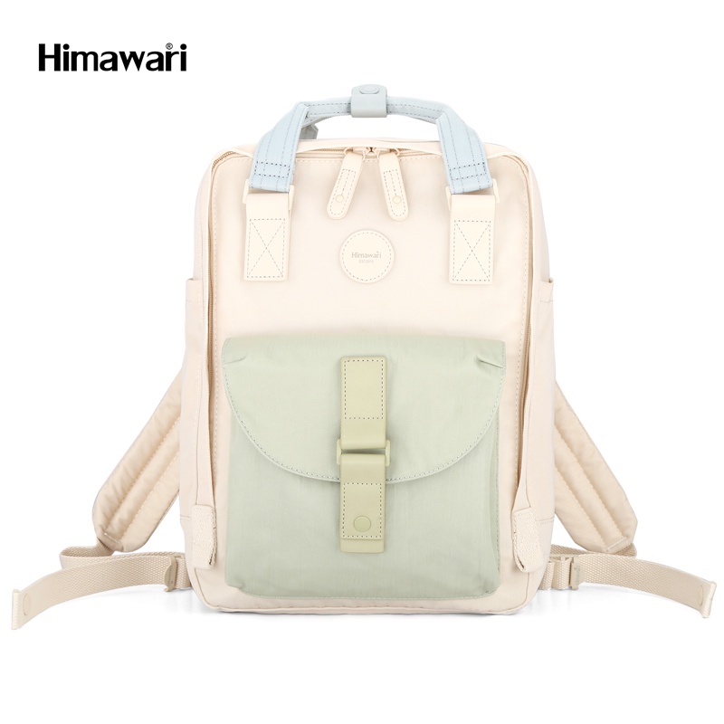 HIMAWARI กระเป๋าเป้สะพายหลัง กันน้ำ 13” Laptop Backpack รุ่น HM-200 สี #01 Ivory Green