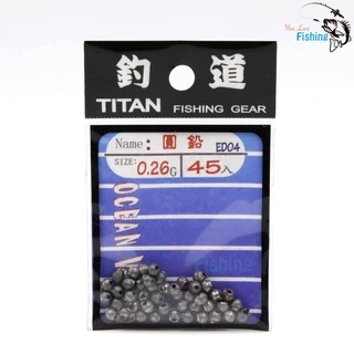 อุปกรณ์ตกปลา ตะกั่ว Titan ทรงกลม ใช้สำหรับตกปลา ช่วยส่งเหยื่อให้ไกลขึ้น มีให้เลือกทั้งหมด 6 ขนาด