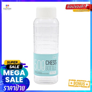 ขวดน้ำพลาสติก PET LOCKnLOCK CHESS 0.5 ลิตร สีขาวPET WATER BOTTLE LOCKNLOCK CHESS 0.5L WHITE