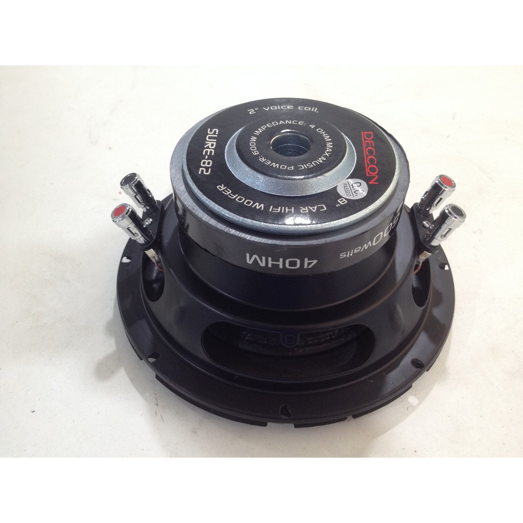 ดอกลำโพงซับ เบส ขนาด 8 นิ้ว DECCON SURE-82 2" Voice Coil 600W Watts impedance 4 OHM 8" Car Hifi Woof