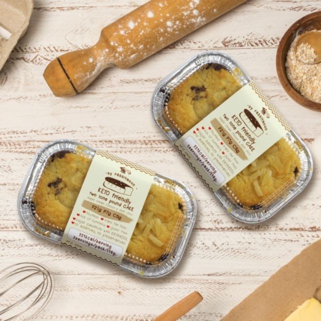 Keto Two Tone Pound Cake  รสเมเปิ้ลครีมชีสดาร์กช้อค ไร้แป้ง ไร้น้ำตาล ชาวคีโตทานได้ ราคา 175 บาท