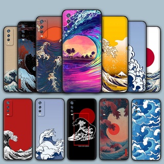 เคสโทรศัพท์มือถือ ซิลิโคนนิ่ม ลายคลื่นญี่ปุ่น TP50 สําหรับ Vivo Y91C Y91 Y93 Y95 V7 V7 Plus Y79 Y75