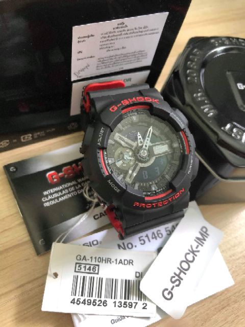 นาฬิกา G-shock รุ่น GA-110HR-1ADR แดงดำ ประกันcmg 1 ปี