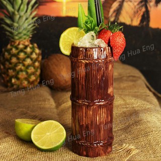 ( 1 ใบ ) แก้วมักเซรามิค Bamboo TIKI MUG ขนาด 470 มล. TIKI0003