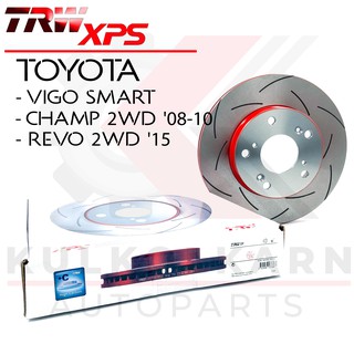 TRW จานเบรคหน้า รุ่น XPS TOYOTA VIGO SMART, CHAMP 2WD 08-10, REVO 2WD 15 (ใส่แทนของเดิมได้ทันที) (DF7490XSS)