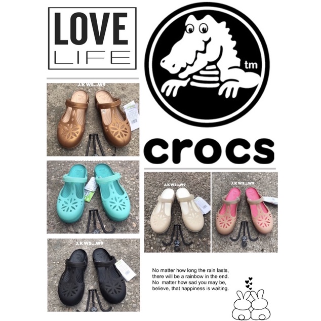 CROCS  ใหม่ คร็อคส์ รองเท้าลำลอง รุ่น Crocs Isabella Clog / Carlie Cut Out