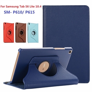 เคสฝาพับ แบบตั้งได้ สำหรับ Samsung Galaxy Tab S6 Lite 10.4 SM-P610 P615 Case Magnetic Smart PU Stand cover