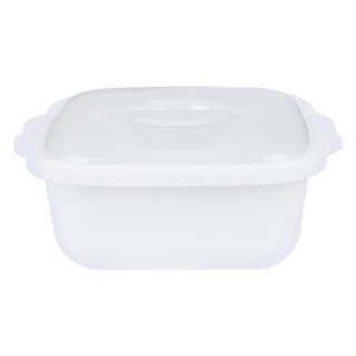 กล่องอาหารไมโครเวฟเหลี่ยม 1.75 ลิตร 4602  FOOD CONTAINER SQUARE 1.75L 4602 WHITE