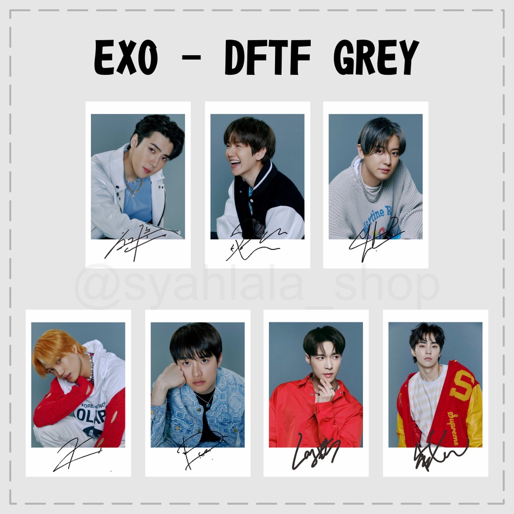 [แพ็ค 9 รูป] EXO Polaroid พร้อมลายเซ็น EXO