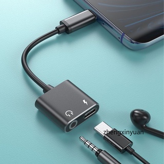 2In1 อะแดปเตอร์ type c Audio Adaptador Charging AUX Earphone Cable USB อะแดปเตอร์ TypeC To Jack 3.5 Type C Cable Adapter อะแดปเตอร์ตัวแยก อแดปเตอร์แปลงหูฟังกับสายชาร์จ For Samsung A22 5G