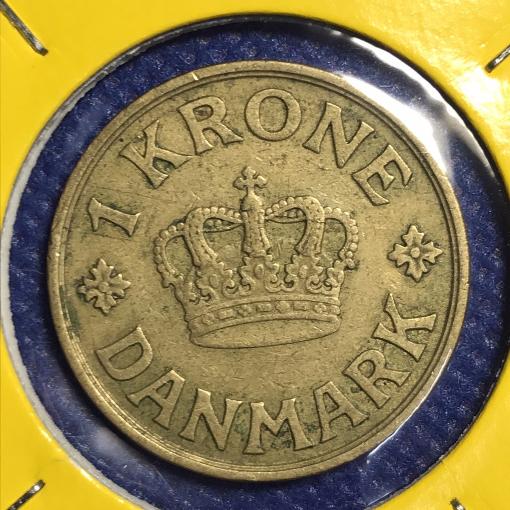 เหรียญเก่า#14344 1940 เดนมาร์ก 1 KRONE เหรียญต่างประเทศ เหรียญหายาก เหรียญสะสม