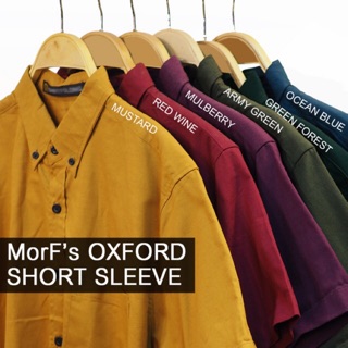 Oxford Short Sleeve เสื้อเชิ้ต คอปก แขนสั้น โทน สีเข้ม