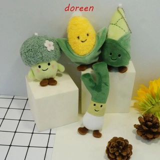 Doreen จี้ผัก น่ารัก ของเล่นเด็ก ของขวัญ ไม่ซ้ําใคร สีเขียว หัวหอม กระเป๋าจี้ สไตล์เกาหลี พวงกุญแจรถ เครื่องประดับข้าวโพด กะหล่ําปลี ตุ๊กตาของเล่น จี้