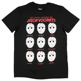 เสื้อยืด พิมพ์ลายกราฟิก The Many Moods Of Jason Voorhees Mask สําหรับผู้ชาย