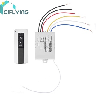 Ciflying 220V 3 Channel รีโมทควบคุมสวิทช์ดิจิตอลแบบไร้สายสําหรับโคมไฟ