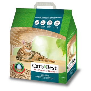 ( ถุงสีเขียว ) Cats Best ทรายแมวเซนซิทิฟ สำหรับแมวเเพ้ง่าย ปริมาณ 8 L. ( 2.9 กก. )