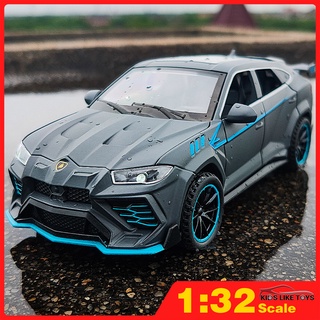 KLT โมเดลรถ 1:32 Lamborghini URUS โมเดลรถยนต์ของเล่นสําหรับเด็กผู้ชาย,ลัมโบรถเด็กของเล่นมินิอัตโนมัติรถบรรทุกยานพาหนะเสียงและแสงของเล่น