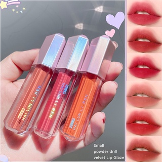 【พร้อมส่ง】HLLR ลิปสติก เนื้อแมตต์กํามะหยี่ ขนาดเล็ก สีชมพูอ่อน ให้ความชุ่มชื้น สีขาว