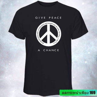 เสื้อยืด พิมพ์ลายกราฟิก Peace A Chance Lao Tzu Anti-War John Lennon สําหรับผู้ชาย SDF78859