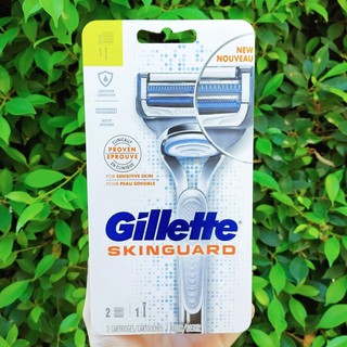 ชุดมีดโกน ยิลเลตต์ SkinGuard Razor for Sensitive Skin Handle + 2 Refills (Gillette®) สำหรับผิวบอบบาง (ด้าม+2 ใบมีด)